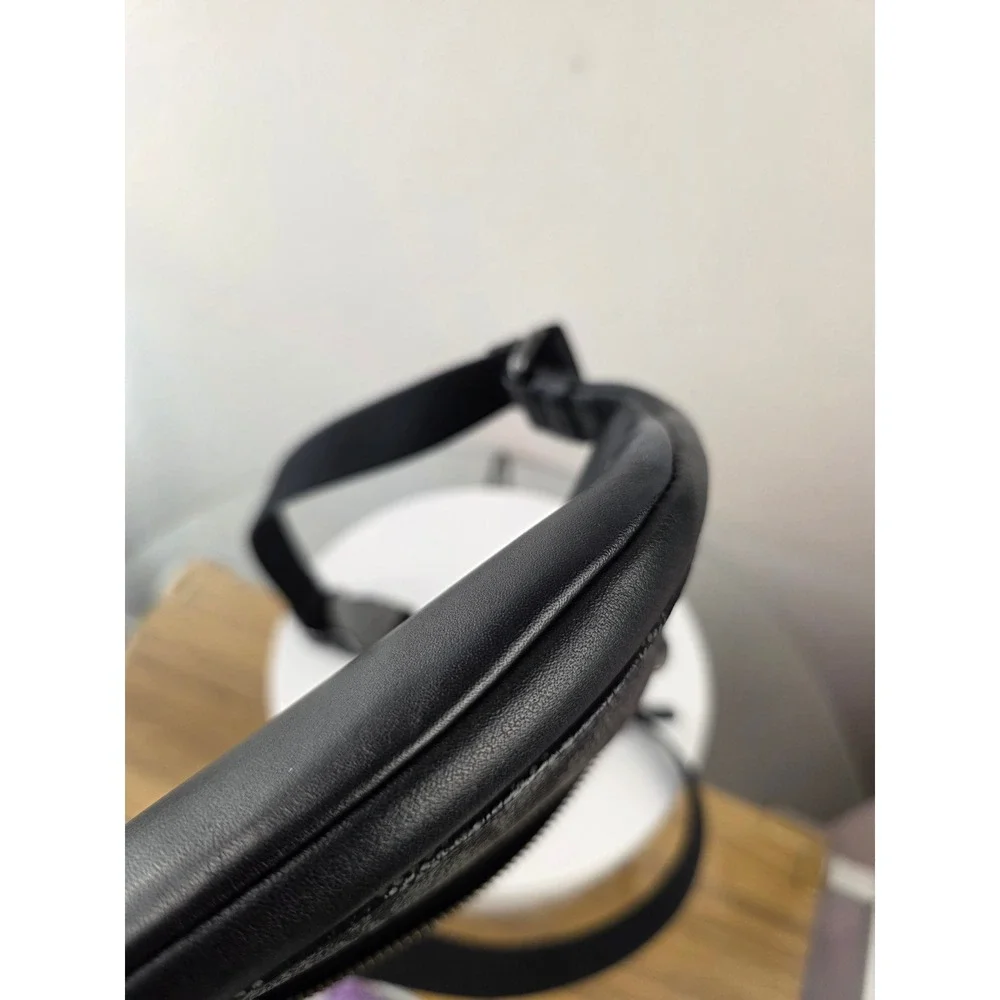 Coach West Belt Bag Signature Canvas Leather Charcoal Black  Gray Fanny Pack - Picture 10 of 13